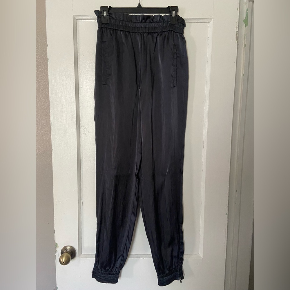 Tibi Shiny Nylon Paper Bag Felix Jogger (Sample)